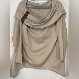 Cato Plus Size 18/20 Off Shoulder Cape Style Knit Top Draped Neckline